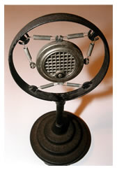 An old style microphone