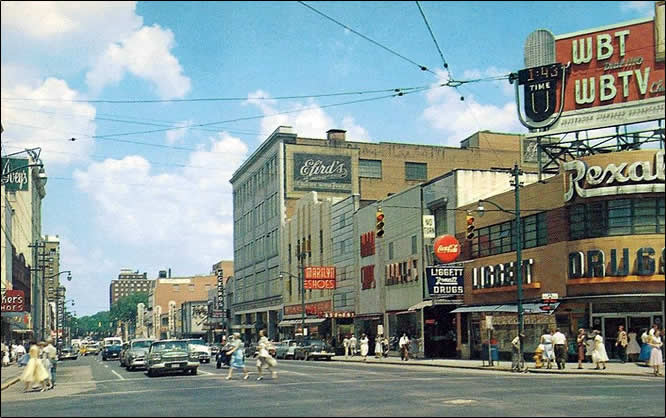 The Square in down Charlotte